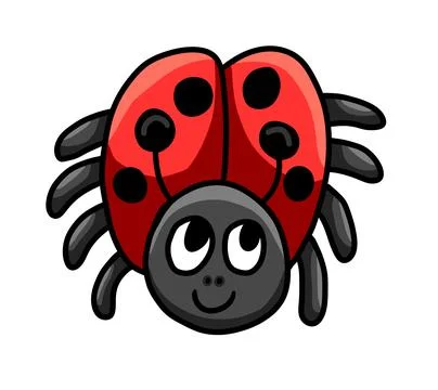 Adorable Little Ladybug Stock Illustration