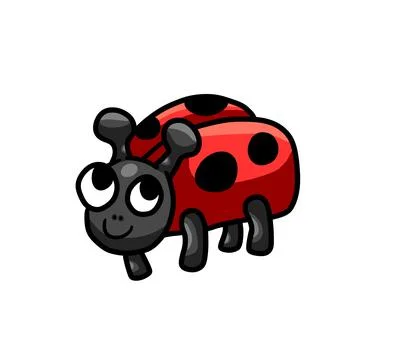 Adorable Little Ladybug Stock Illustration