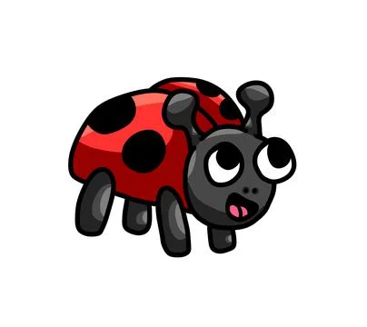 Adorable Little Ladybug Stock Illustration