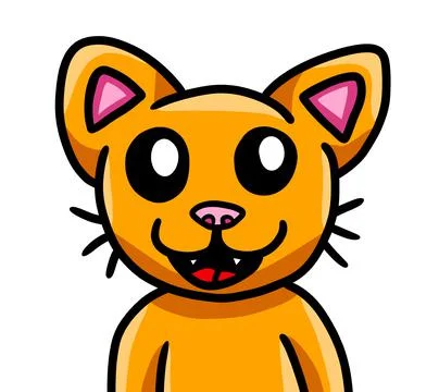 Adorable Orange Cat Stock Illustration