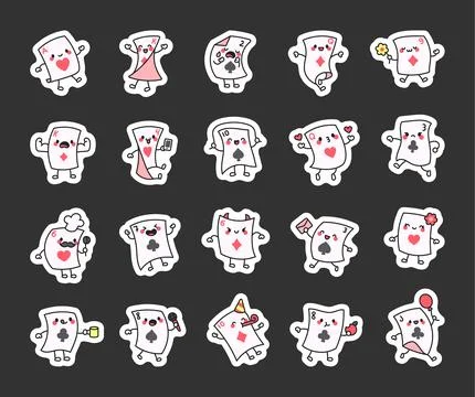 Adorable playing card set イラスト素材