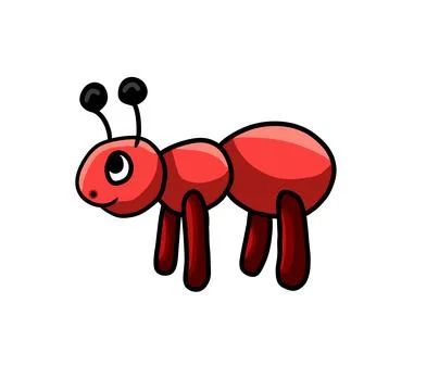 Adorable Red Ant Stock Illustration