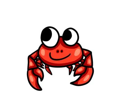 Adorable Red Crab Stock Illustration