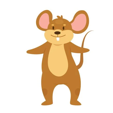 Adorable standing mouse Stock Illustration