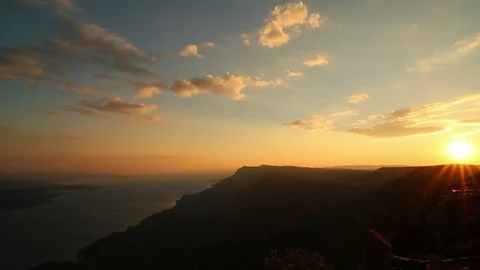 Adorable Sunset Akyaka, Turkey Stock Footage 76991168