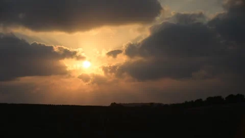 Adorable sunset with clouds. soft focus Stock-Footage 249376724