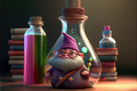 Adorable Wizard Potion イラスト素材