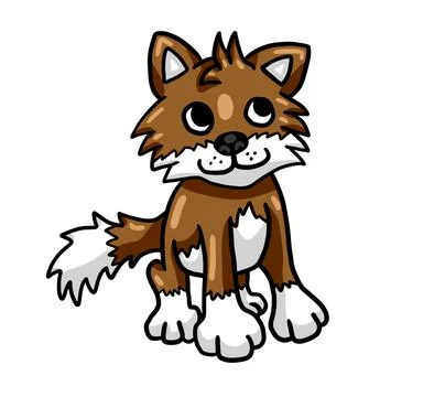 Adorable Wolf Cub Stock Illustration