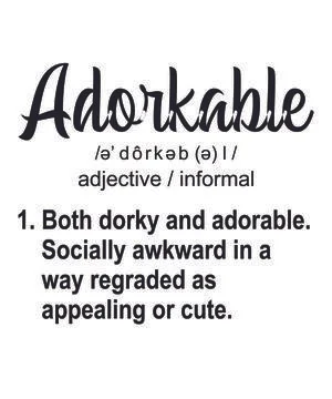 Adorkable Definition Stock Illustration
