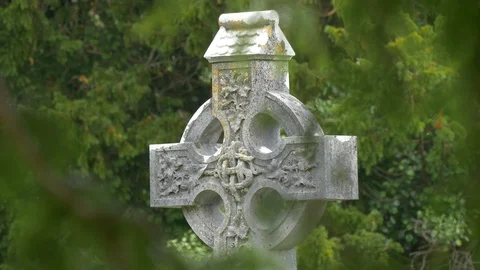 Adorned Celtic cross Stock Footage 86534802
