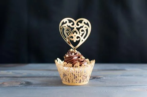 Adorned with gold topper Stock Photos