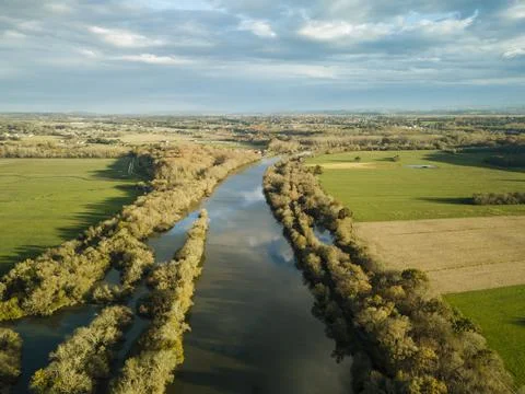 Adour River, Les Landes, Nouvelle-Aquitaine, France, Europe Stock Photos