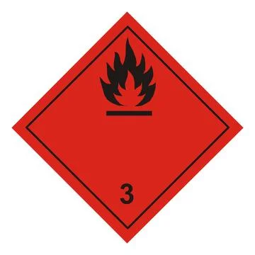 ADR class 3 flammable liquid placard Stock Illustration