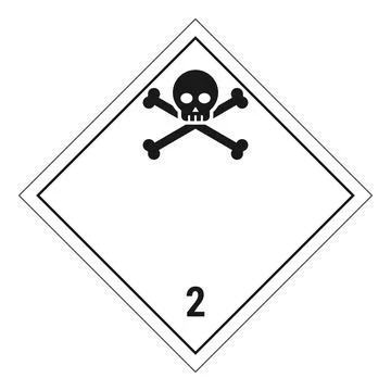 ADR dangerous goods label class 2.3, toxic gases Stock Illustration
