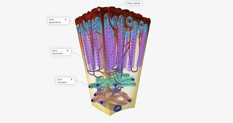 The Adrenal Cortex Hormone Release Stock Illustration