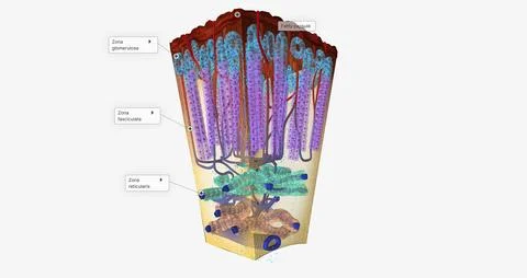 The Adrenal Cortex Hormone Release Stock Illustration
