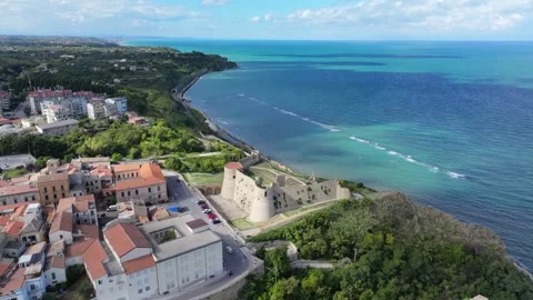 Adriatic Coastline of Ortona Stock Footage 323078905