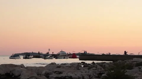 Adriatic marina Stock Footage 40665775