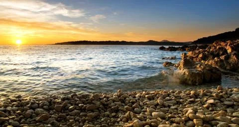 Adriatic pebbles Stock Photos