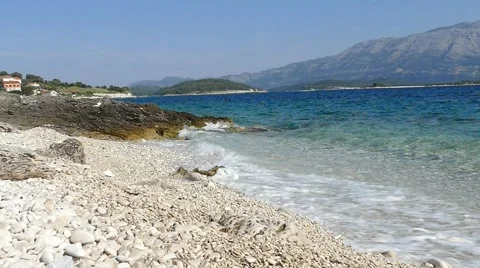 Adriatic Rocky Beach Stock Footage 54911117