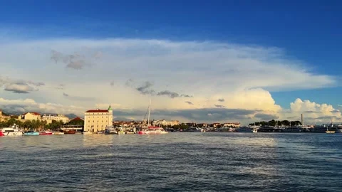 Adriatic sea in Split, Croatia Vídeos de archivo 244314818