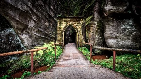 Adrspach-Teplice Rocks Stock Photos