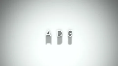 Ads 3D title animation with shadows on a white background Stock Footage 297455775