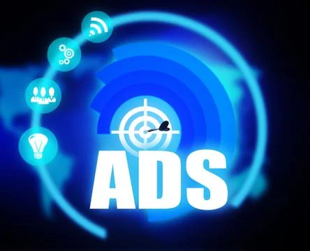 Ads concept plan graphic process success internet Stock Illustration
