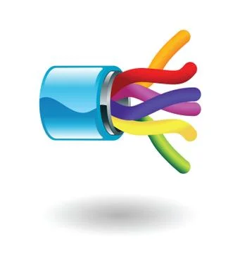 Adsl line illustration Stock Illustration