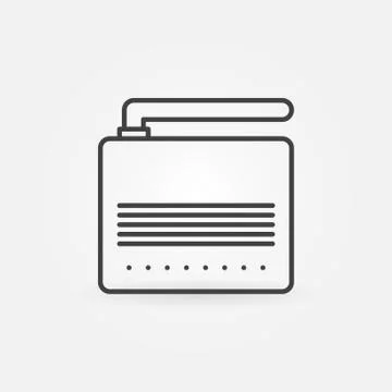 ADSL Modem or Router vector icon in thin line style Stock Illustration