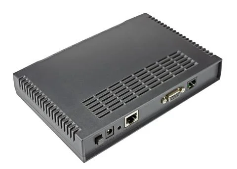 ADSL modem on a white Stock Photos