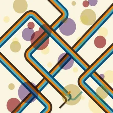 Adstract colorful line retro background Stock Illustration