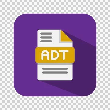 Adt document file stype format extension vector illustration Illustrazione stock