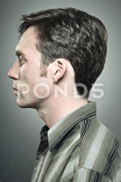Adult Male Profile Portrait Stock Photos