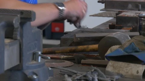 Adult Man Creates a Simple Casting Mould Stock Footage 64359970