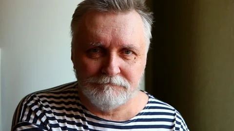 Adult man looking into the camera 스톡 동영상 73045647