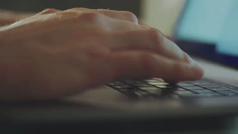 Adult man using laptop computer 스톡 동영상 234347769