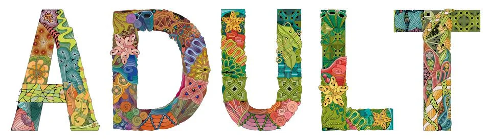 ADULT. Vector decorative zentangle object 스톡 일러스트