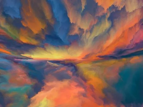 Advance of Abstract Landscape Stock-Illustration