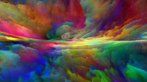 Advance of Abstract Landscape Stock-Illustration