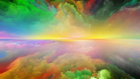 Advance of Abstract Landscape Stock Illustration
