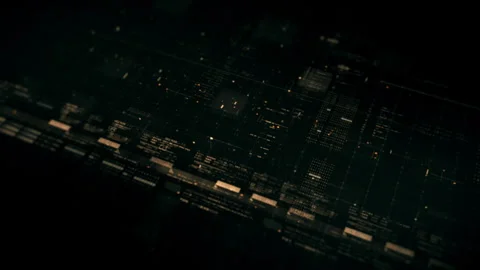 Advance Data Matrix Simulation UI Background Stock Footage 242311270