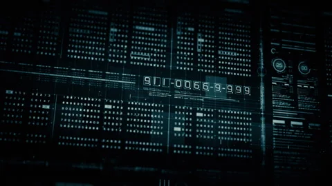 Advance Data Matrix Simulation UI Background Stockbeeldmateriaal 242311282