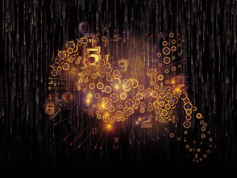 Advance of Data Set Stock Illustration