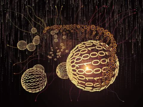 Advance of Data Set Stock Illustration