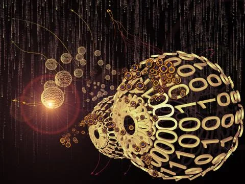 Advance of Data Set Stock Illustration