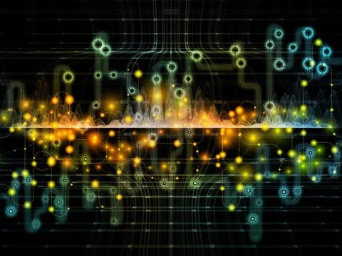 Advance of Data Transfers Stock Illustration