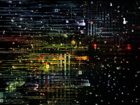 Advance of Digital Network Stock Illustration