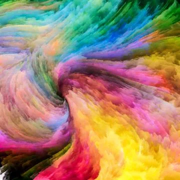 Advance of Digital Paint Stock Illustration