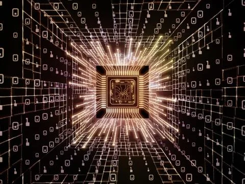 Advance of Digital Processor イラスト素材